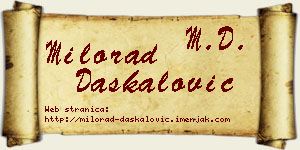 Milorad Daskalović vizit kartica